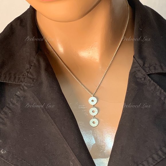 Auth Tiffany & Co Triple Circle Pendant Necklace - Picture 9 of 9